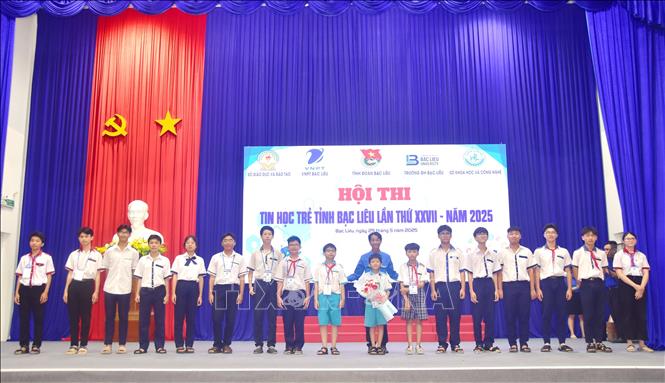 Hội thi Tin học trẻ tỉnh Bạc Liêu lần thứ 27 có 91 thí sinh đến từ các huyện, thị xã, thành phố trên toàn tỉnh tham gia. Ảnh: Chanh Đa-TTXVN