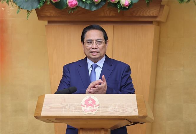Thủ tướng Phạm Minh Chính chủ trì Phiên họp. Ảnh: Dương Giang-TTXVN
