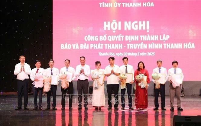 Báo và Đài phát thanh truyền hình tỉnh Thanh Hóa sẽ có Ban Biên tập gồm Tổng Biên tập và 07 Phó Tổng Biên tập. Ảnh: Hoa Mai - TTXVN