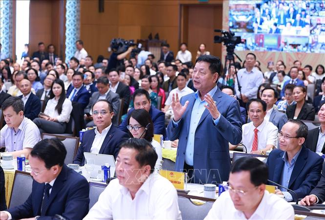 Ông Trương Gia Bình, Chủ tịch Hội đồng quản trị FPT phát biểu. Ảnh: Dương Giang-TTXVN