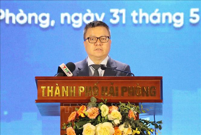 Ông Lê Quốc Minh, Tổng Biên tập Báo Nhân dân, Phó Trưởng Ban Tuyên giáo và Dân vận Trung ương, Chủ tịch Hội Nhà báo Việt Nam phát biểu. Ảnh: Hoàng Ngọc - TTXVN 