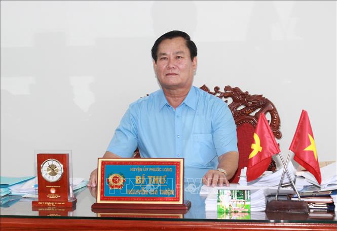 Đồng chí Nguyễn Chí Thiện, Bí thư Huyện ủy Phước Long (tỉnh Bạc Liêu). Ảnh (tư liệu): Chanh Đa-TTXVN   