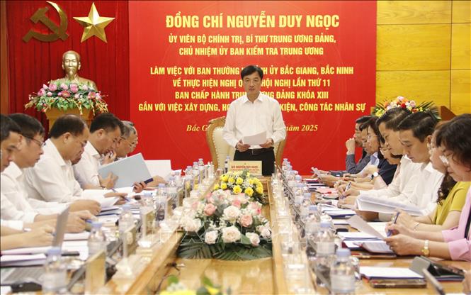 Quang cảnh buổi làm việc. Ảnh: Đồng Thúy-TTXVN