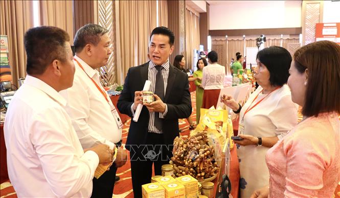 Hội nghị là cầu nối để các doanh nghiệp của tỉnh Cà Mau và thành phố Hồ Chí Minh có thể kết nối, gặp gỡ để tìm kiếm cơ hội hợp tác. Ảnh: Huỳnh Anh - TTXVN 
