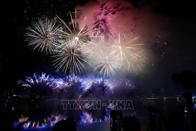 Màn trình diễn pháo hoa của đội Đà Nẵng (Việt Nam). Ảnh: Trần Lê Lâm - TTXVN