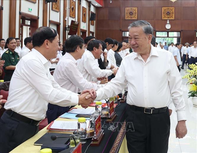 Tổng Bí thư Tô Lâm với các đại biểu. Ảnh: Thống Nhất – TTXVN