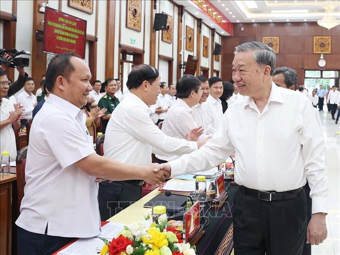 Tổng Bí thư Tô Lâm và các đại biểu. Ảnh: Thống Nhất – TTXVN