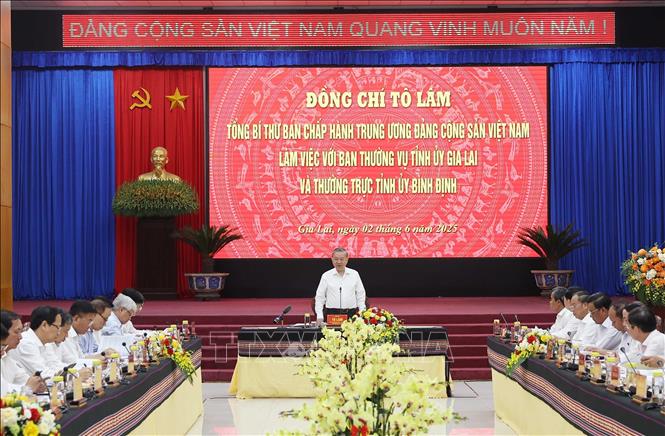 Tổng Bí thư Tô Lâm phát biểu chỉ đạo. Ảnh: Thống Nhất – TTXVN
