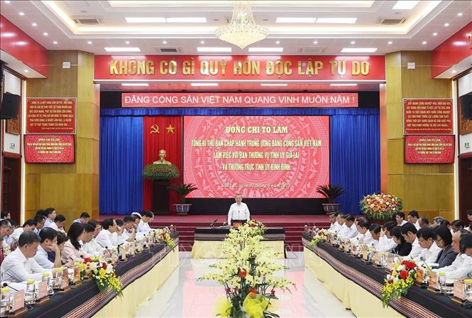 Tổng Bí thư Tô Lâm phát biểu chỉ đạo. Ảnh: Thống Nhất – TTXVN