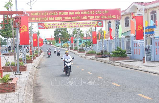 Tuyến đường nội ô huyện Phước Long. Ảnh: Chanh Đa-TTXVN