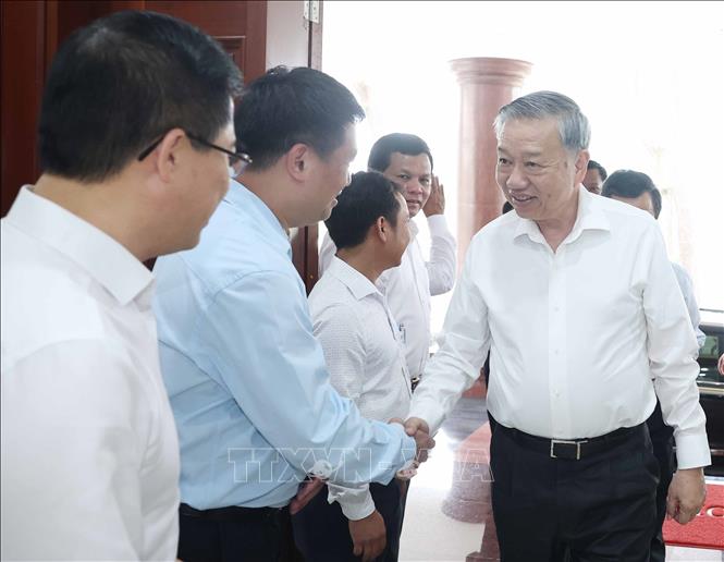 Tổng Bí thư Tô Lâm và các đại biểu. Ảnh: Thống Nhất – TTXVN