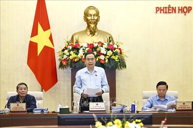 Chủ tịch Quốc hội Trần Thanh Mẫn phát biểu khai mạc Phiên họp. Ảnh: Doãn Tấn - TTXVN