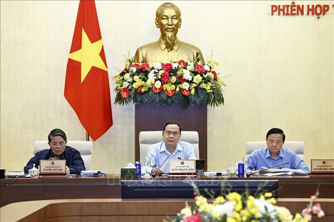 Chủ tịch Quốc hội Trần Thanh Mẫn phát biểu. Ảnh: Doãn Tấn - TTXVN