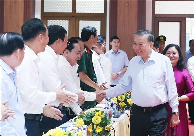 Tổng Bí thư Tô Lâm và các đại biểu. Ảnh: Thống Nhất – TTXVN