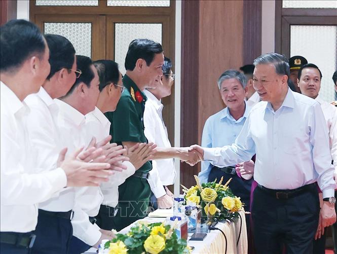 Tổng Bí thư Tô Lâm và các đại biểu. Ảnh: Thống Nhất – TTXVN
