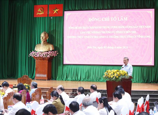 Tổng Bí thư Tô Lâm phát biểu chỉ đạo. Ảnh: Thống Nhất – TTXVN
