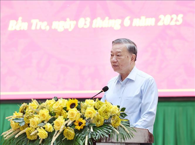 Tổng Bí thư Tô Lâm phát biểu chỉ đạo. Ảnh: Thống Nhất – TTXVN
