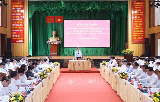 Tổng Bí thư Tô Lâm phát biểu chỉ đạo. Ảnh: Thống Nhất – TTXVN