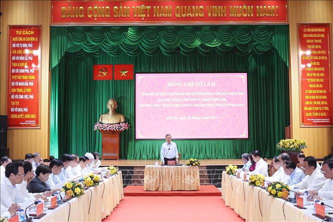 Tổng Bí thư Tô Lâm phát biểu chỉ đạo. Ảnh: Thống Nhất – TTXVN