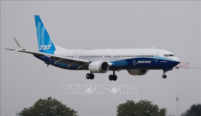 Máy bay Boeing tại Triển lãm Hàng không quốc tế Paris, Pháp ngày 19/6/2023. Ảnh: THX/TTXVN