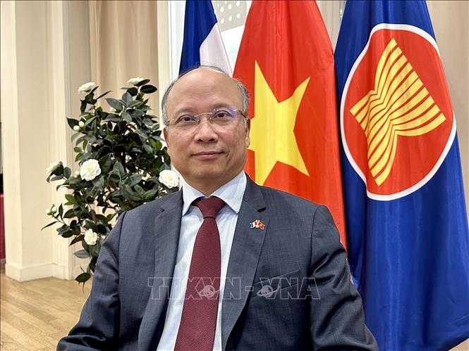 Đại sứ Việt Nam tại Pháp Đinh Toàn Thắng. Ảnh: Nguyễn Thu Hà - P/v TTXVN tại Pháp