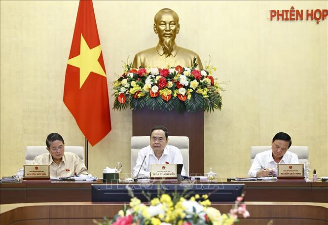 Chủ tịch Quốc hội Trần Thanh Mẫn phát biểu. Ảnh: Doãn Tấn - TTXVN