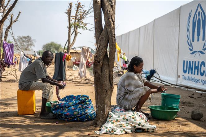 Người tị nạn Sudan tại ngoại ô Juba, Nam Sudan ngày 27/2/2025. Ảnh: THX/TTXVN