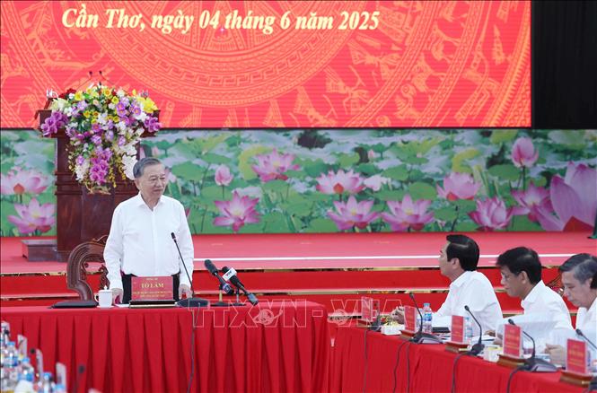 Tổng Bí thư Tô Lâm  phát biểu. Ảnh: Thống Nhất – TTXVN