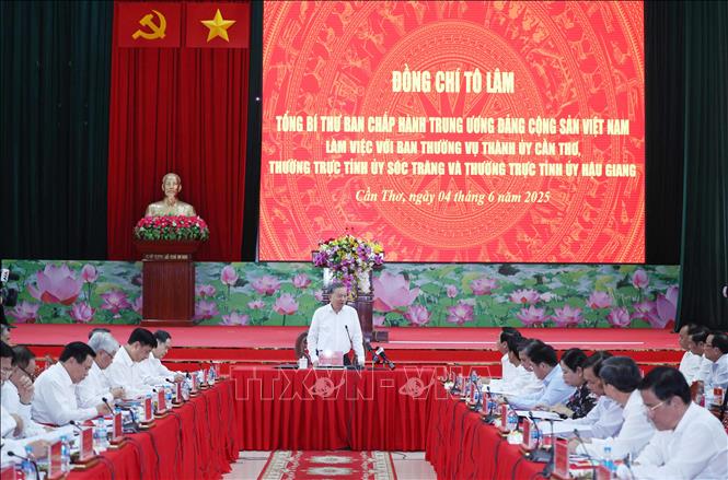 Tổng Bí thư Tô Lâm  phát biểu. Ảnh: Thống Nhất – TTXVN