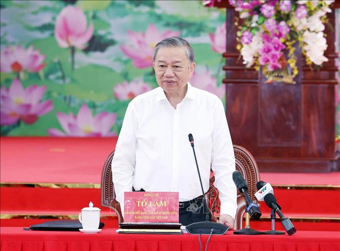 Tổng Bí thư Tô Lâm phát biểu. Ảnh: Thống Nhất – TTXVN