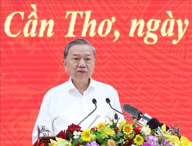 Tổng Bí thư Tô Lâm phát biểu. Ảnh: Thống Nhất – TTXVN