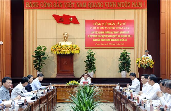 Quang cảnh buổi làm việc. Ảnh: Trần Tĩnh - TTXVN