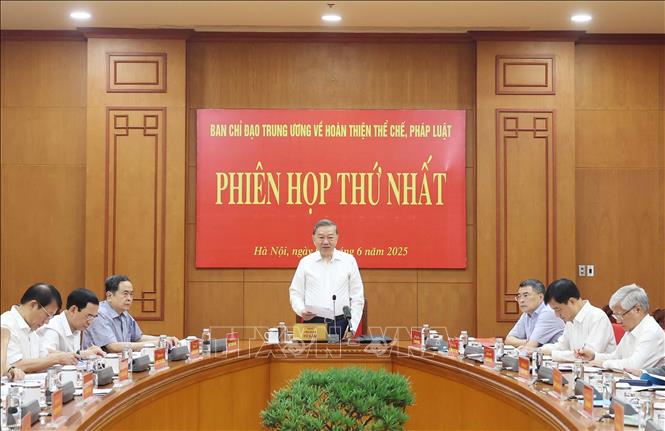 Tổng Bí thư Tô Lâm chủ trì phiên họp. Ảnh: Thống Nhất – TTXVN