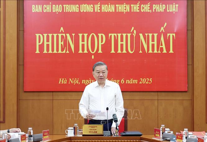 Tổng Bí thư Tô Lâm chủ trì phiên họp. Ảnh: Thống Nhất – TTXVN