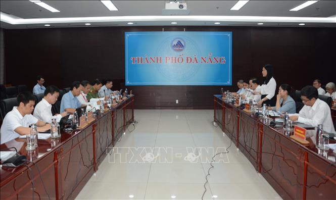 Quang cảnh buổi làm việc của đoàn kiểm tra Bộ giáo dục và đào tạo tại Đà Nẵng. Ảnh: Văn Dũng-TTXVN
