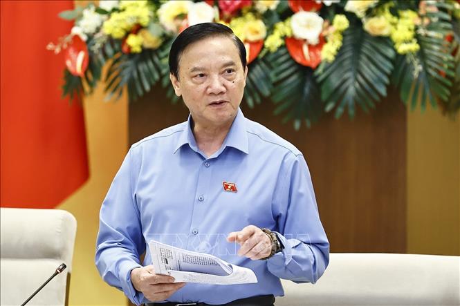 Phó Chủ tịch Quốc hội Nguyễn Khắc Định phát biểu. Ảnh: Doãn Tấn - TTXVN