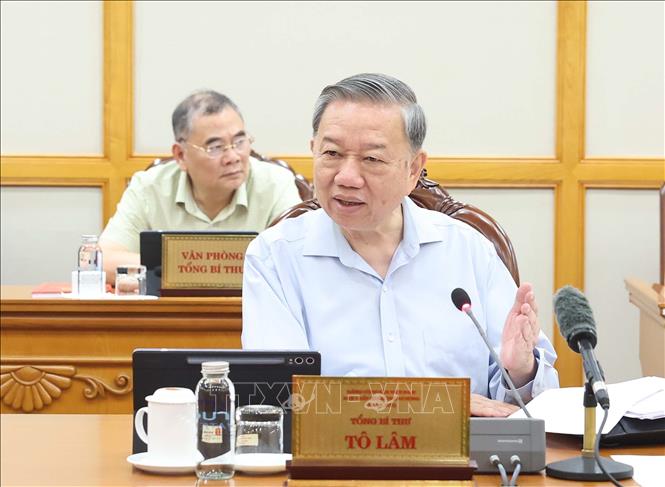Tổng Bí thư Tô Lâm phát biểu. Ảnh: Thống Nhất – TTXVN