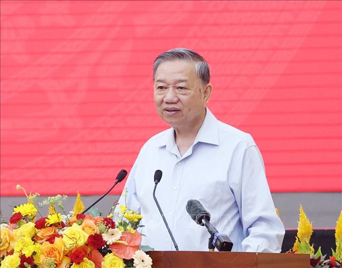 Tổng Bí thư Tô Lâm phát biểu chỉ đạo. Ảnh: Thống Nhất -TTXVN
