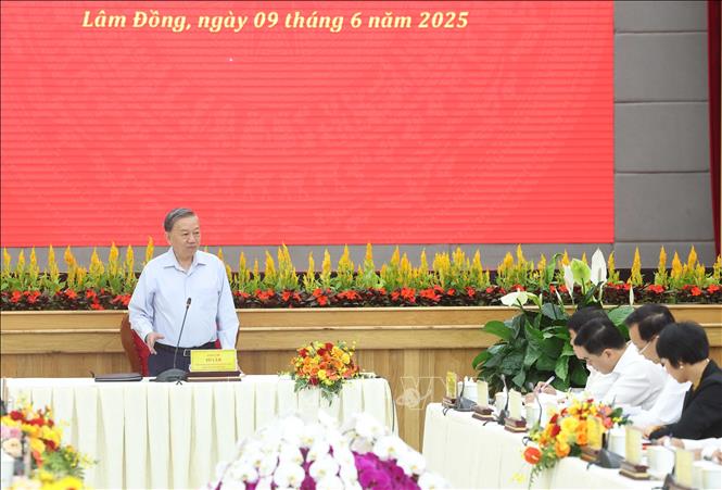 Tổng Bí thư Tô Lâm phát biểu chỉ đạo. Ảnh: Thống Nhất -TTXVN