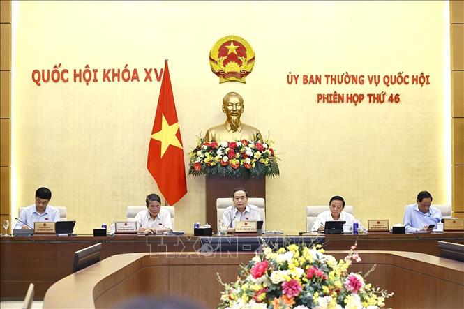 Chủ tịch Quốc hội Trần Thanh Mẫn phát biểu. Ảnh: Doãn Tấn - TTXVN