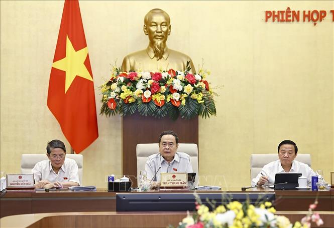  Chủ tịch Quốc hội Trần Thanh Mẫn phát biểu. Ảnh: Doãn Tấn - TTXVN