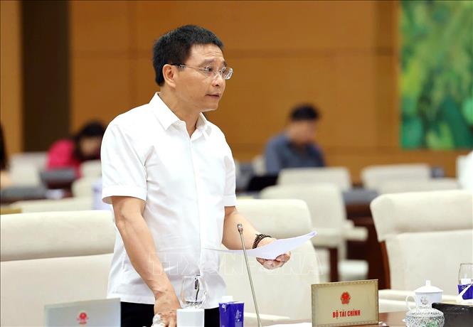 Bộ trưởng Bộ Tài chính Nguyễn Văn Thắng phát biểu. Ảnh: Doãn Tấn - TTXVN