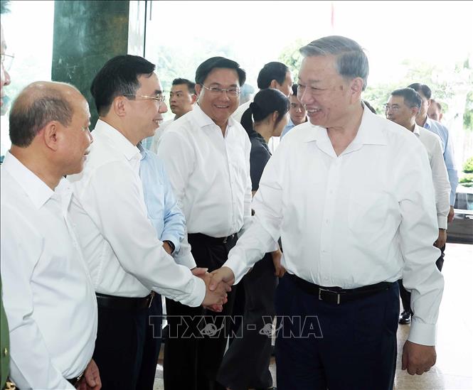 Tổng Bí thư Tô Lâm và các đại biểu. Ảnh: Thống Nhất -TTXVN
