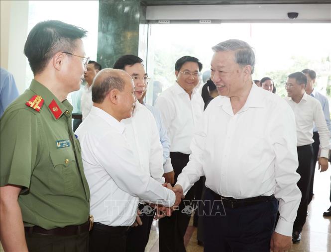 Tổng Bí thư Tô Lâm và các đại biểu. Ảnh: Thống Nhất -TTXVN