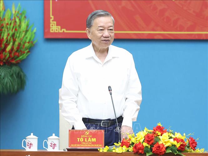Tổng Bí thư Tô Lâm phát biểu chỉ đạo. Ảnh: Thống Nhất -TTXVN