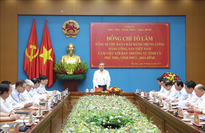 Tổng Bí thư Tô Lâm phát biểu chỉ đạo. Ảnh: Thống Nhất -TTXVN