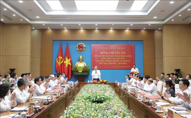 Tổng Bí thư Tô Lâm phát biểu chỉ đạo. Ảnh: Thống Nhất -TTXVN