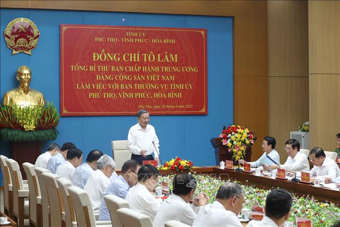 Tổng Bí thư Tô Lâm phát biểu chỉ đạo. Ảnh: Thống Nhất -TTXVN