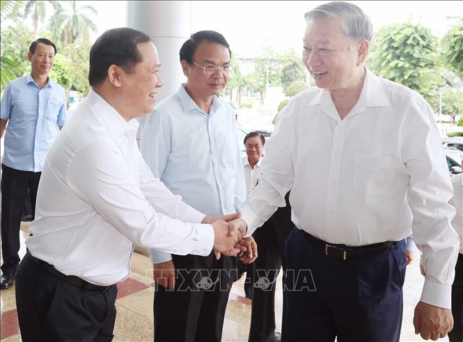 Tổng Bí thư Tô Lâm và các đại biểu. Ảnh: Thống Nhất -TTXVN