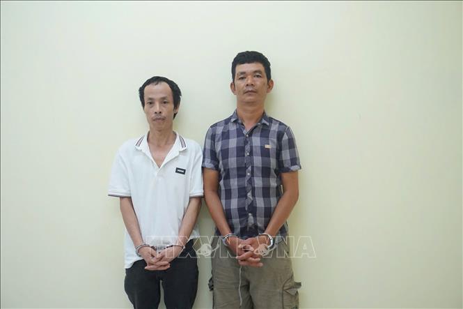 Hai TikToker bị bắt giữ vì xuyên tạc lãnh đạo Công an. Ảnh: TTXVN phát